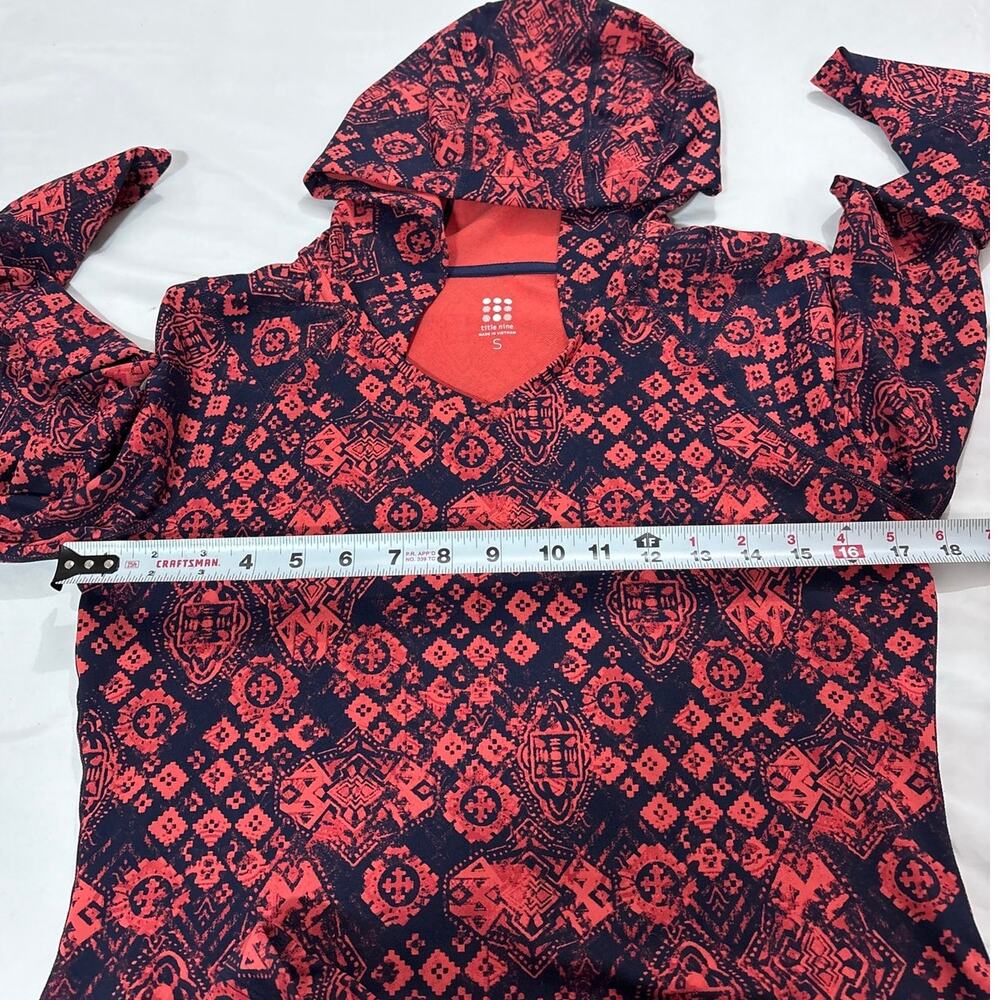 Title Nine Womens Small Mercury Hooded Long Sleeve Athletic Dress Abstract Print - Picture 9 of 10